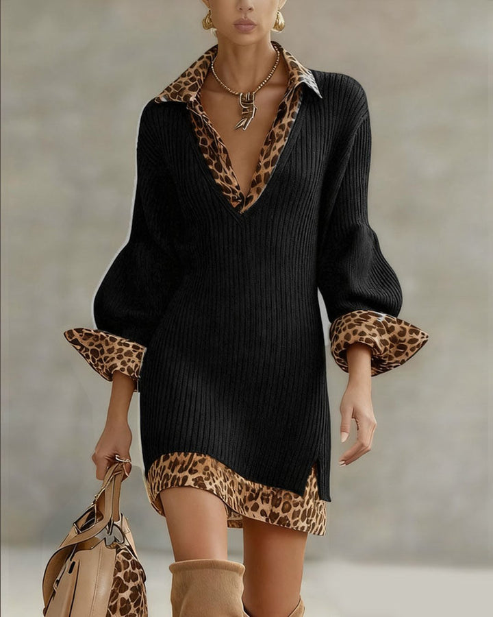 Florabel | Elegant Leopard Dress