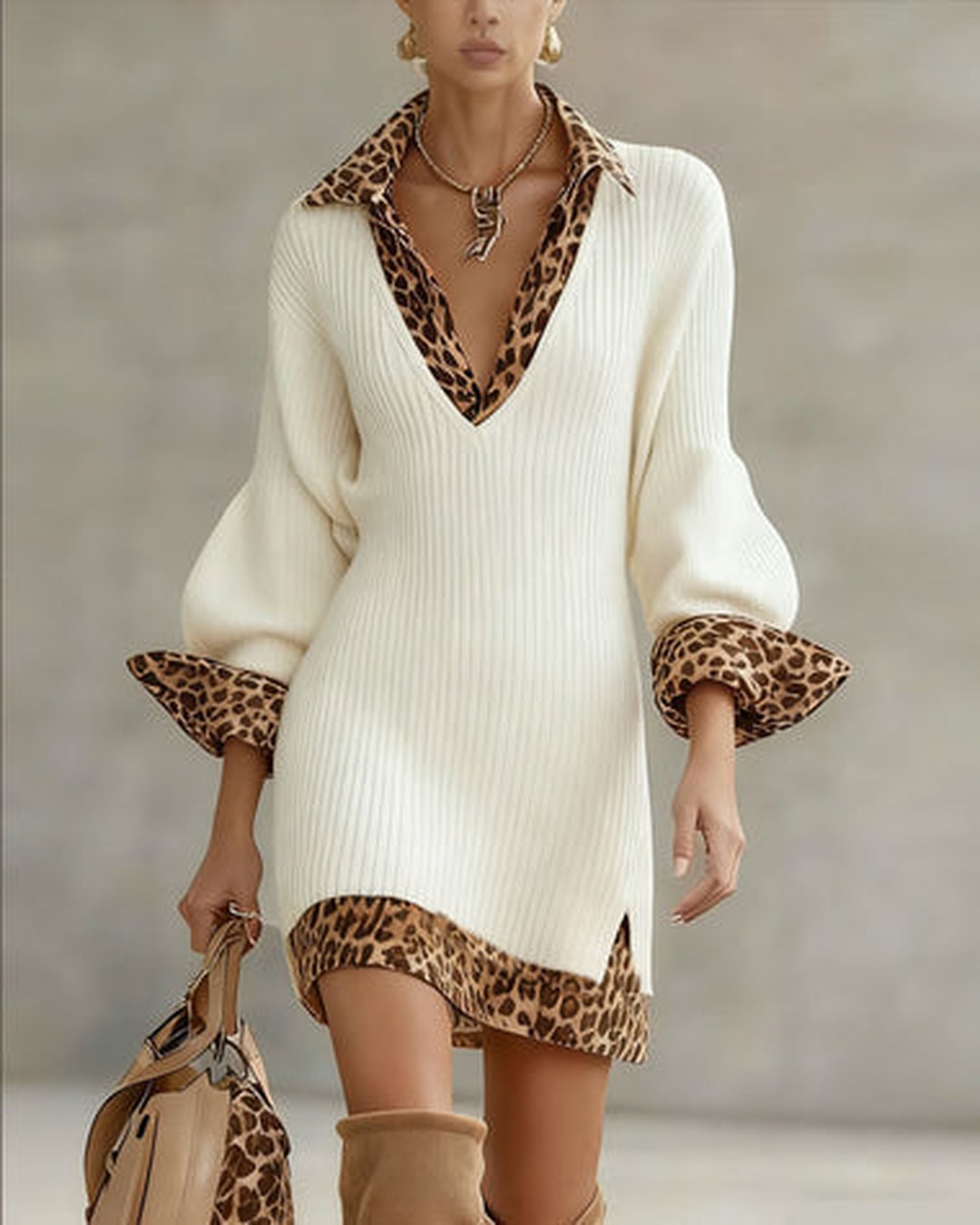 Florabel | Elegant Leopard Dress