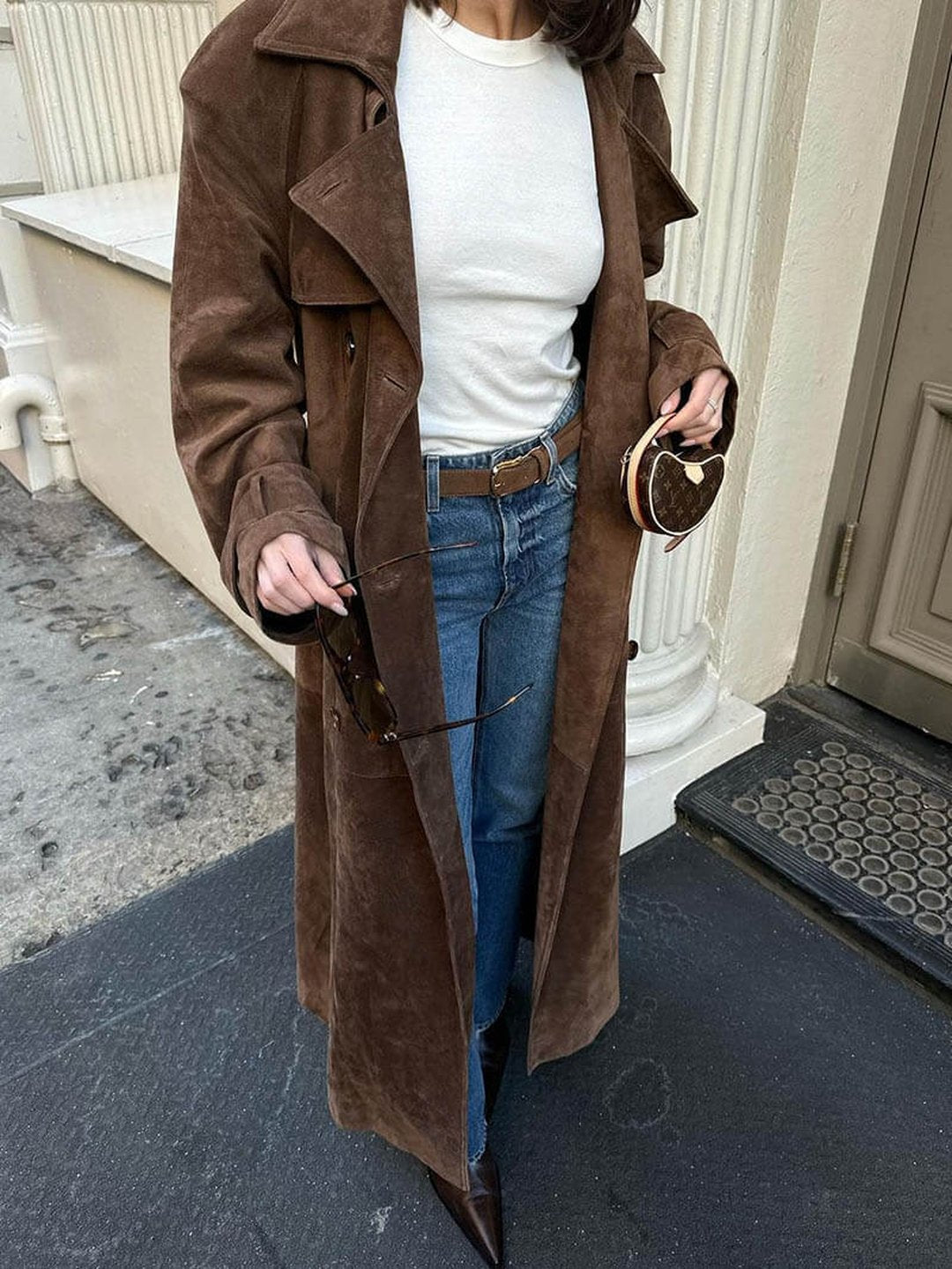 Janet | Suede trench coat