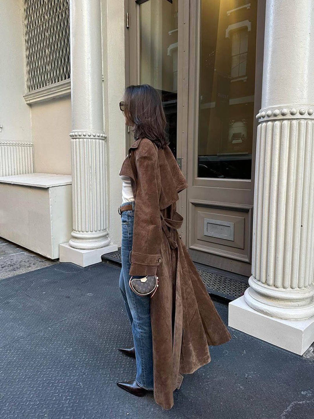 Janet | Suede trench coat