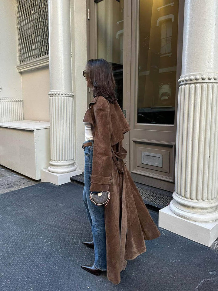 Janet | Suede trench coat