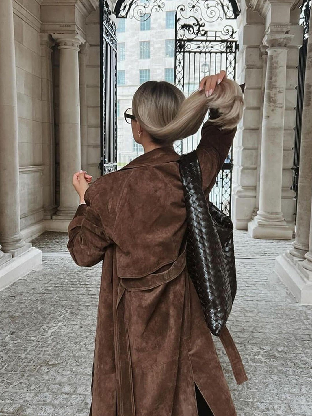 Janet | Suede trench coat