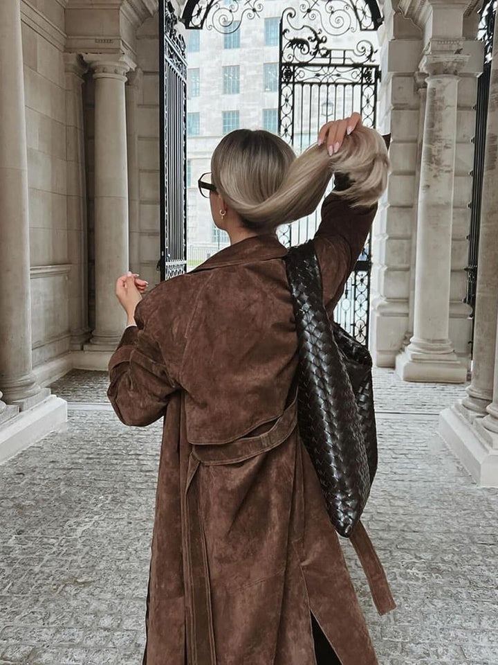 Janet | Suede trench coat