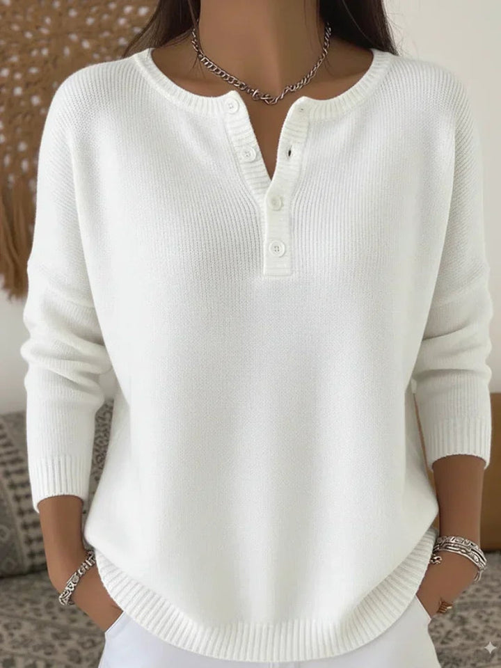 Bryonia | Henley Button-Up Knit Sweater