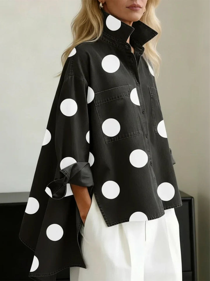 Kimberlee | Polka Dot Button-Up Shirt