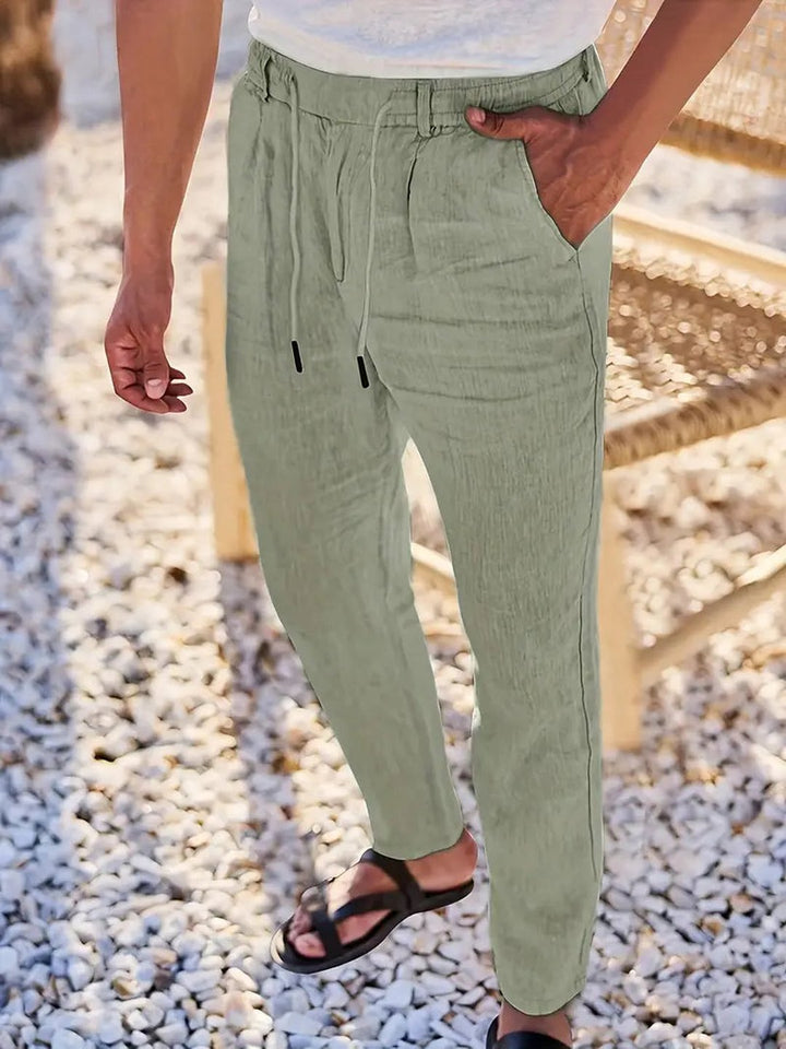 Otis | Wide Linen Drawstring Pants
