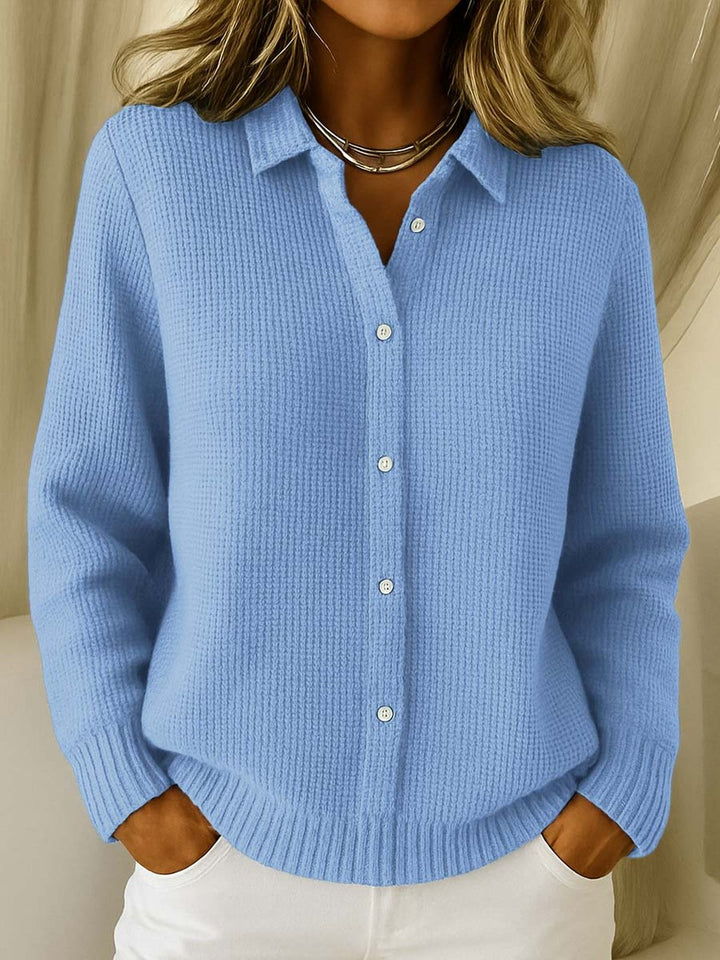 Florella | Textured Knit Button-Up Cardigan