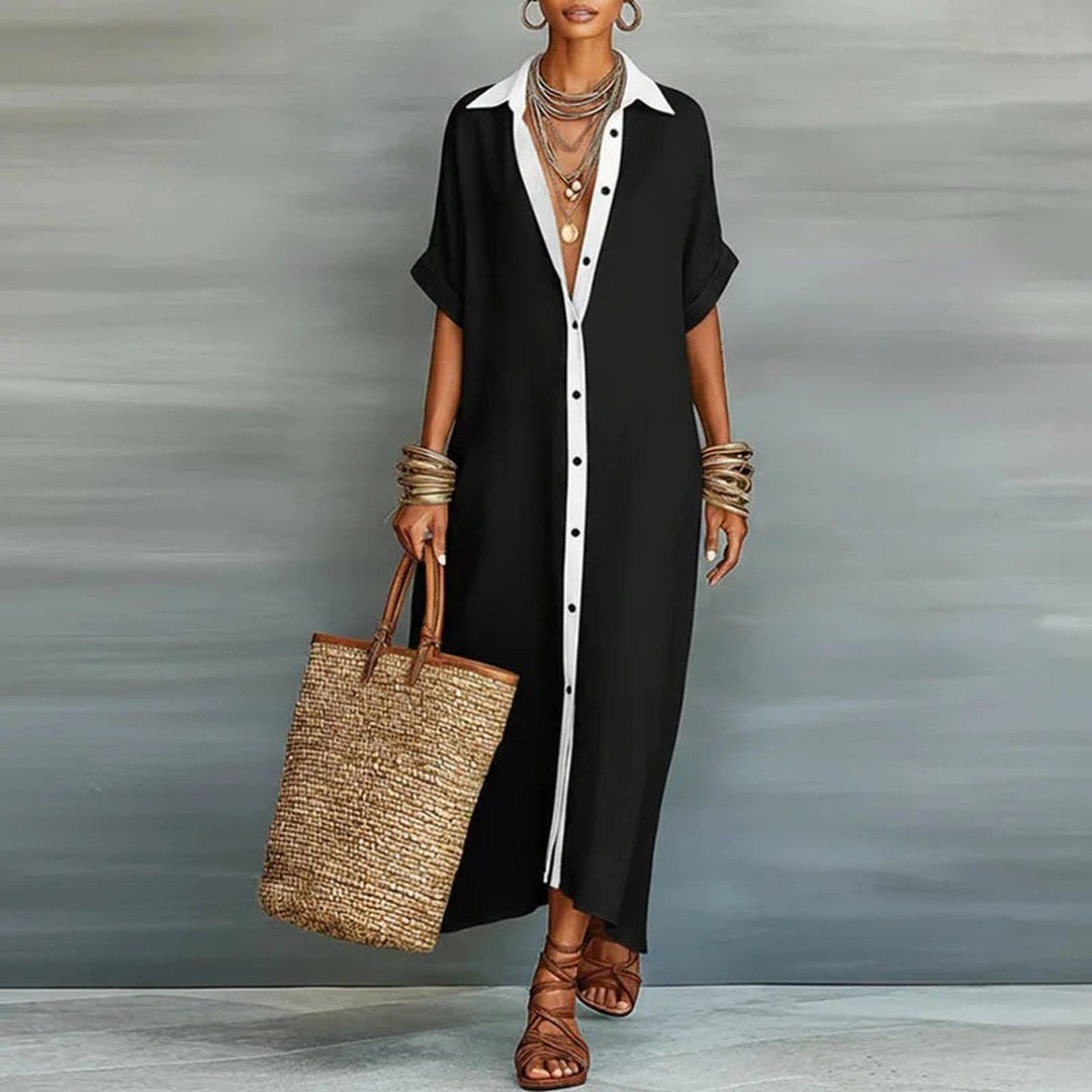 Antionette | Women's Button Down Maxi Shirt Dress