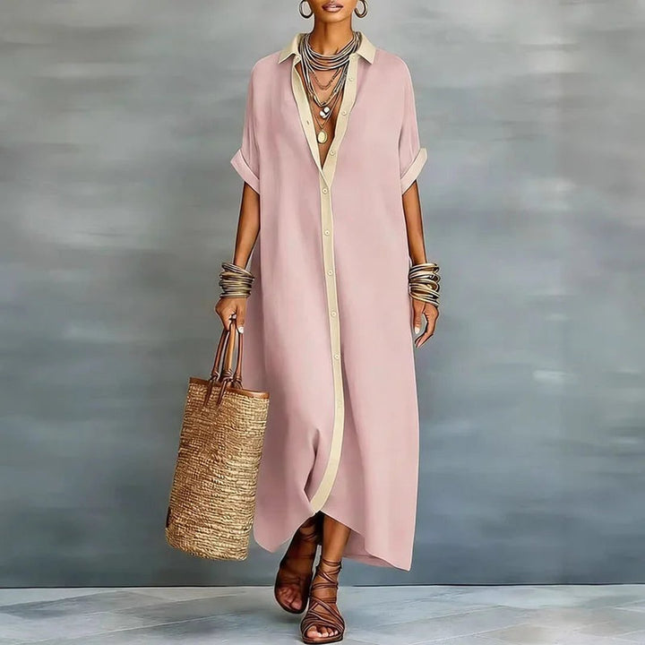 Antionette | Women's Button Down Maxi Shirt Dress