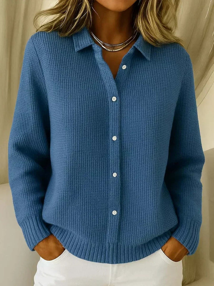 Florella | Textured Knit Button-Up Cardigan