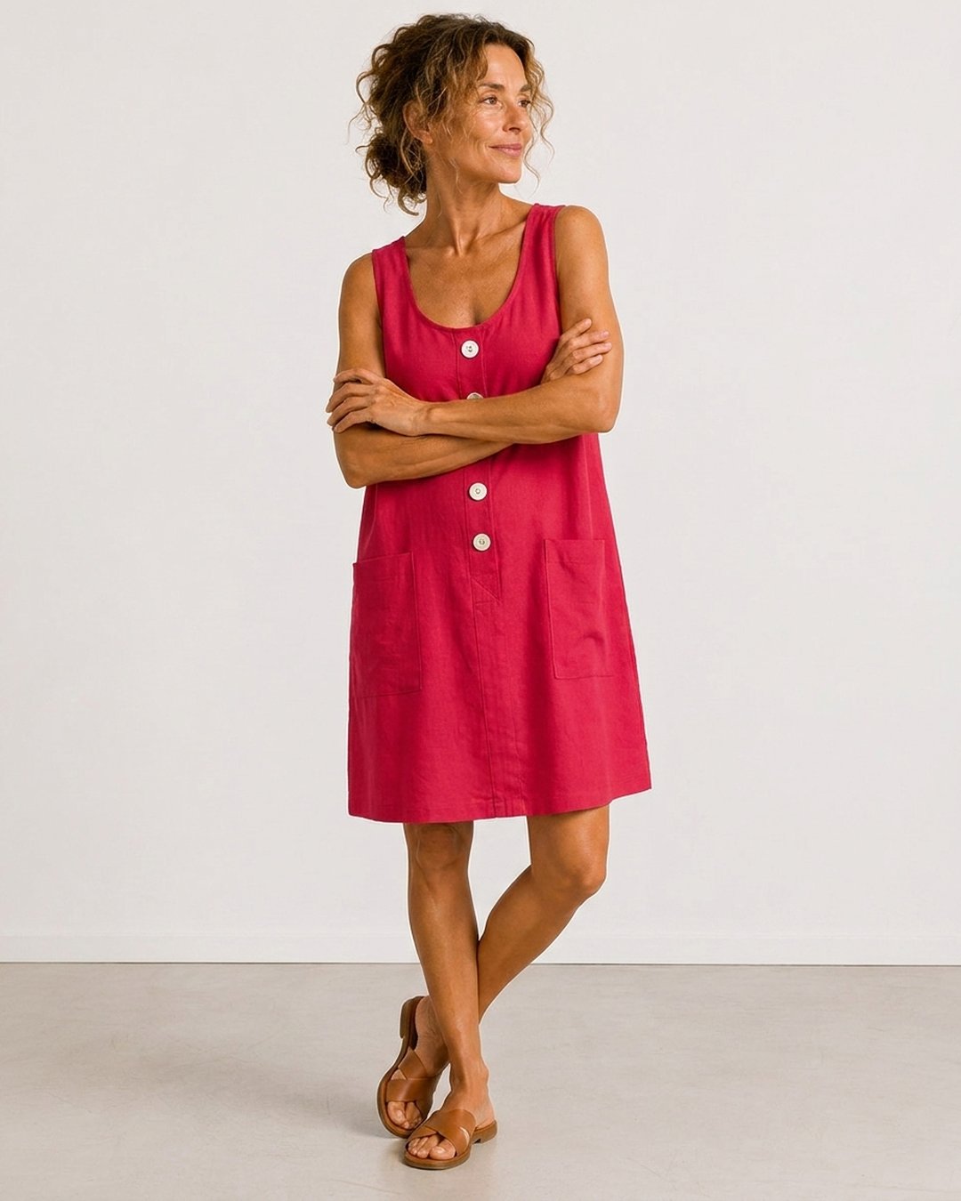 Blaire | Sleeveless Button-Front Mini Dress