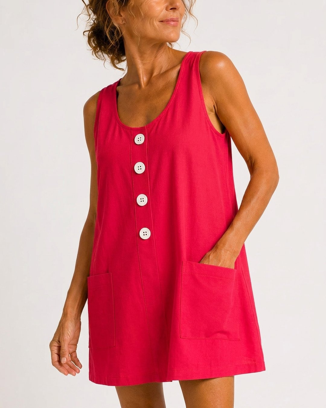 Blaire | Sleeveless Button-Front Mini Dress