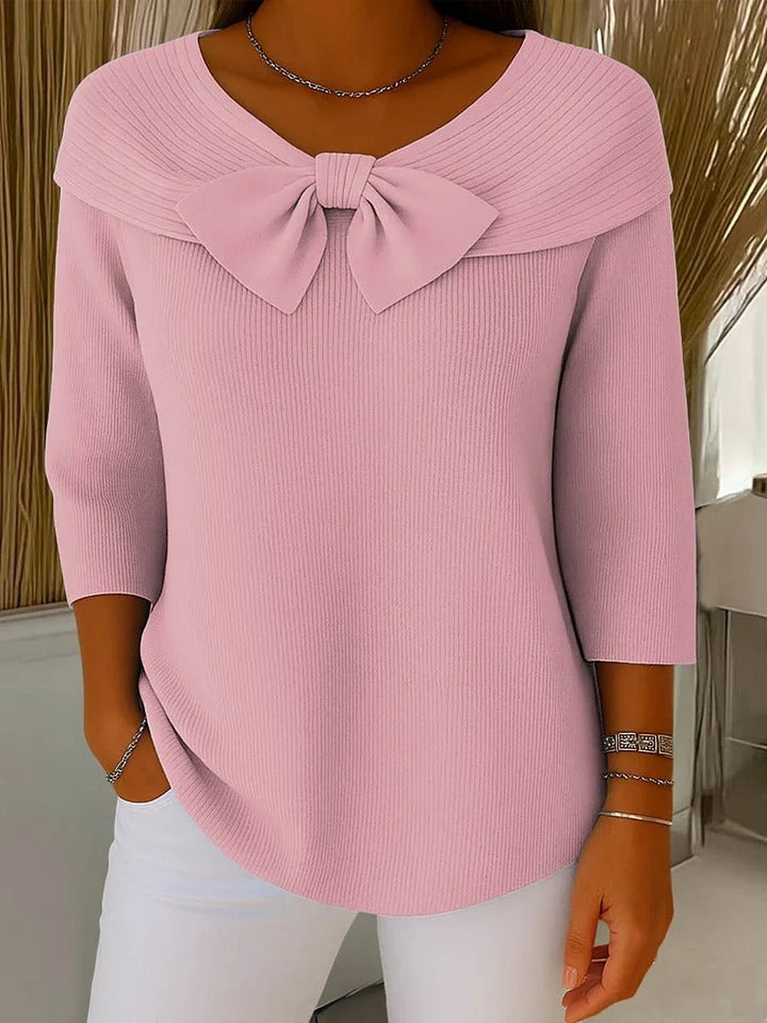 Odalys | Sweater With Bow And Round Neckline
