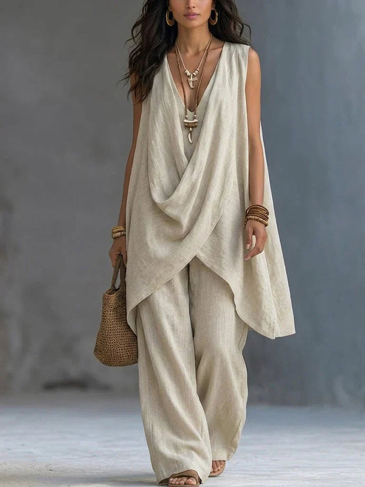Lucille | Bohemian Style Loose Cotton And Linen Set