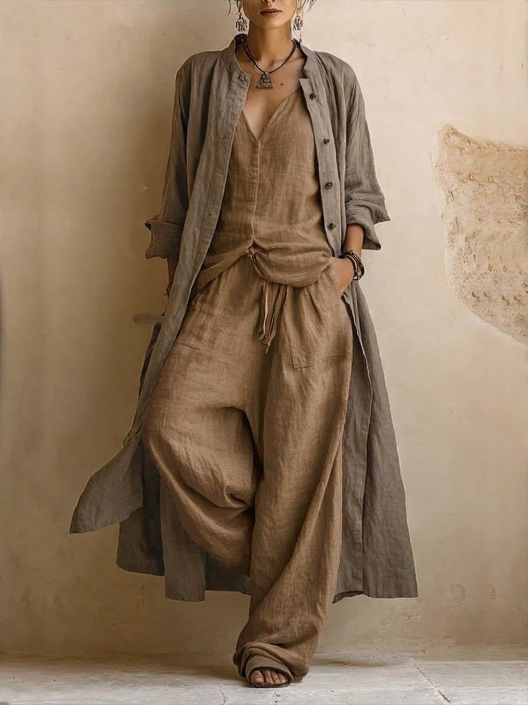 Margot | Bohemian Cotton & Linen 3-Piece Set