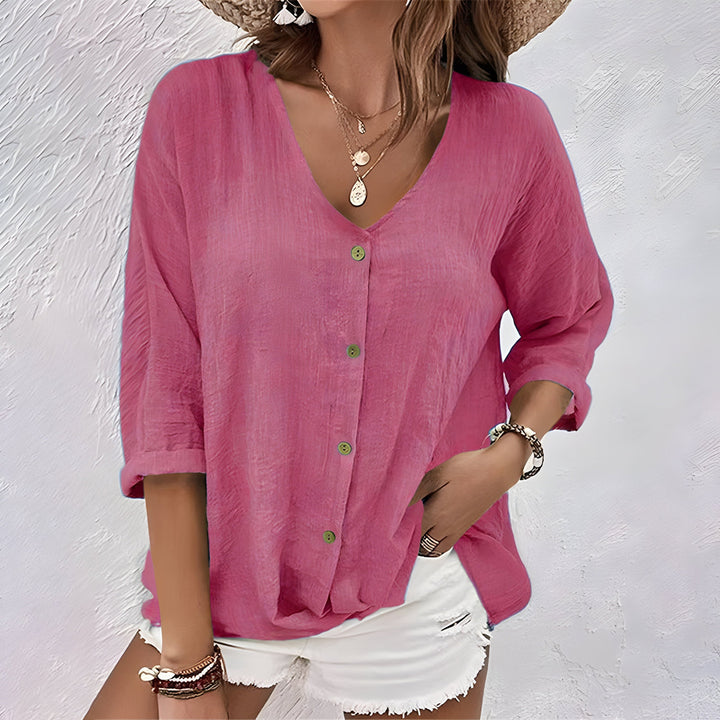 Clarisse | Relaxed Button-Up Blouse
