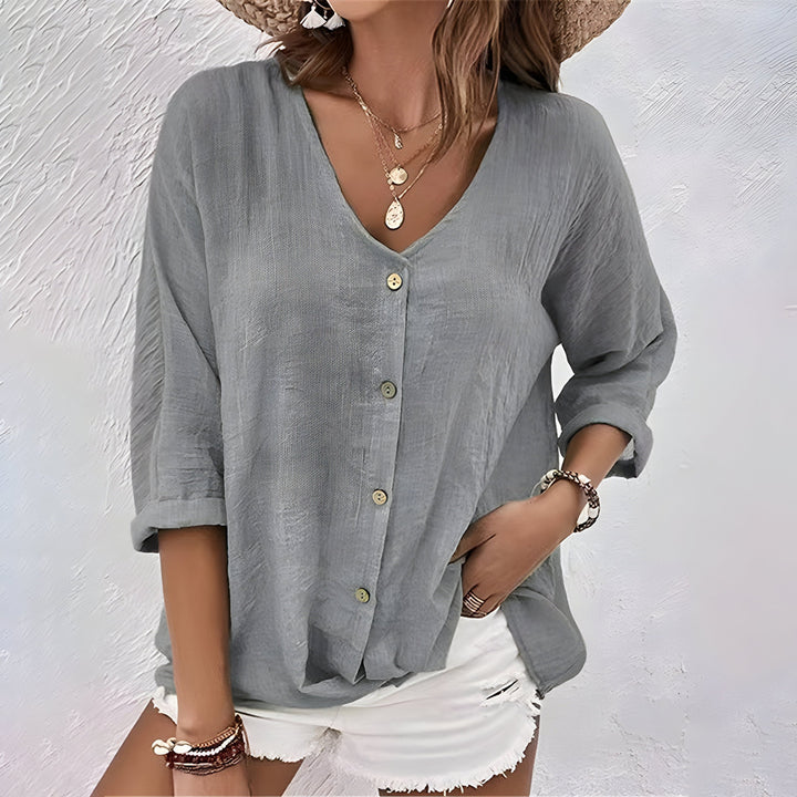 Clarisse | Relaxed Button-Up Blouse